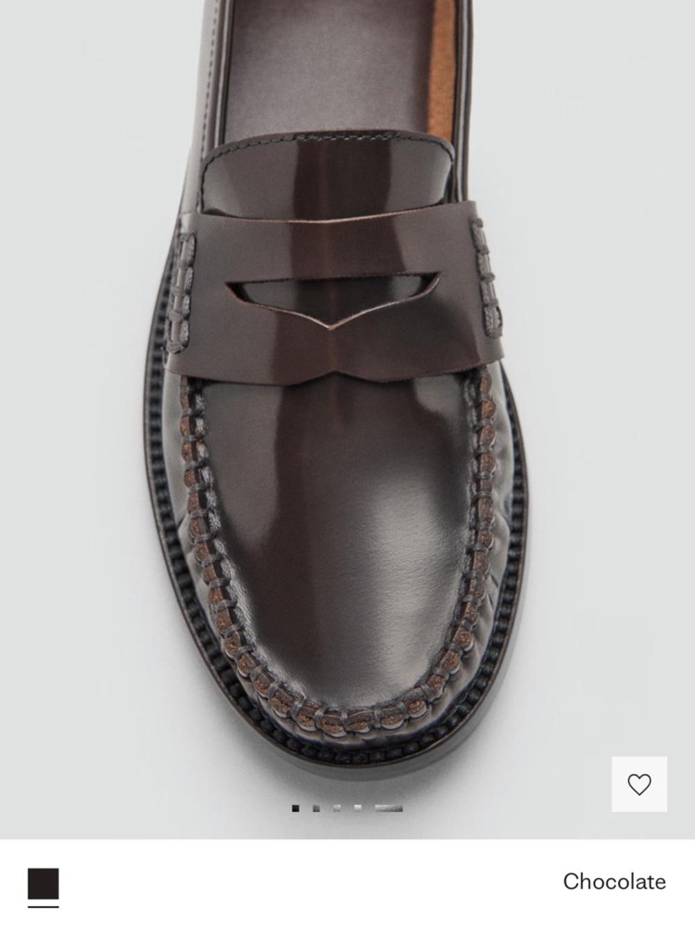 Chocolate Brown Leather Penny Loafer